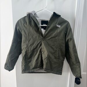 Vans Dark Green Boys Button Jacket With Good Size 7/XL